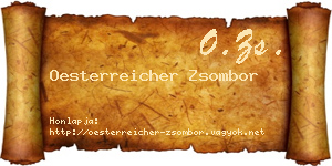 Oesterreicher Zsombor névjegykártya